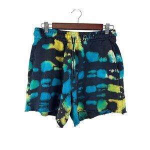 Cotton Citizen Women's Brooklyn Shorts Fleece Cut Off Tie Dye Cotton USA Meidum